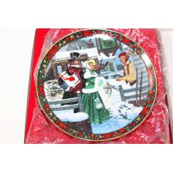 1986 CHRISTMAS Carol CHESTNUTS ROASTING Open Fire collector plate JACK WOODSON 