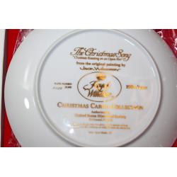1986 CHRISTMAS Carol CHESTNUTS ROASTING Open Fire collector plate JACK WOODSON 