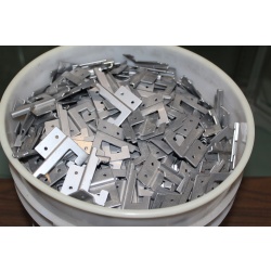 Lot of 10 - 2.5" Metal J-shaped Brackets (5 left & 5 Right)