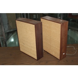 Vintage Classic Stereo Speakers Wooden Cabinets 17" Tall, 13" Wide
