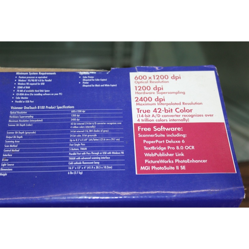 Visioneer OneTouch 8100 Flatbed Scanner