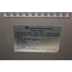 Automatic Radio MFG. Co Solid State 8 Track Portable PEX-1032 No Power For Parts