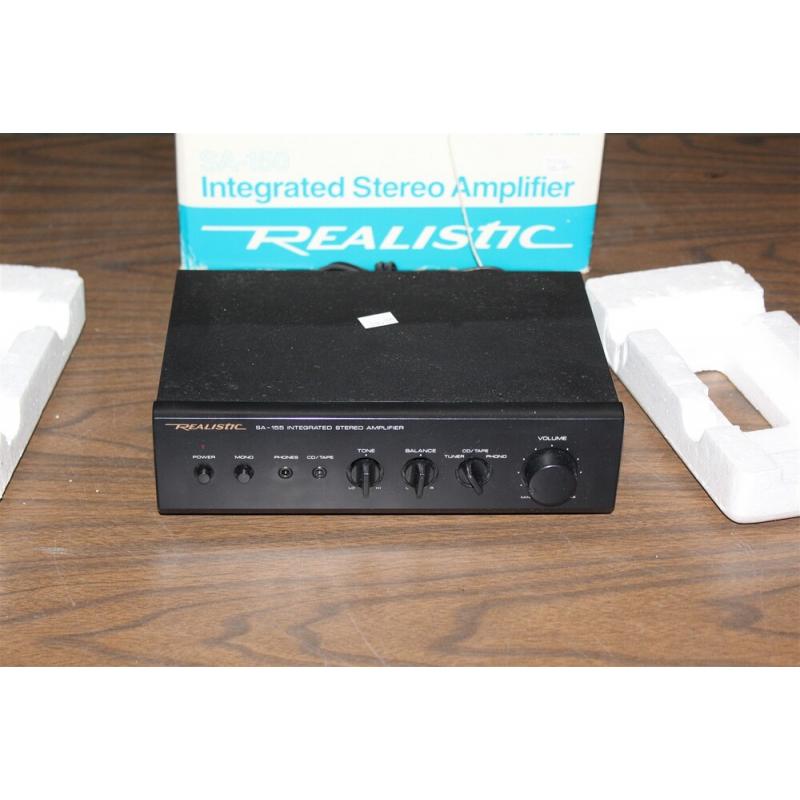 Realistic / Optimus Sa-155 Integrated Stereo Amplifier Phono / Tuner / CD / Tape