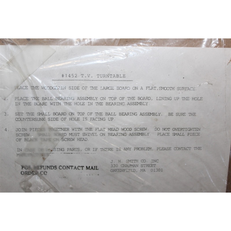 T.V. Turntable J.H. Smith Co. Inc. - Model #1452