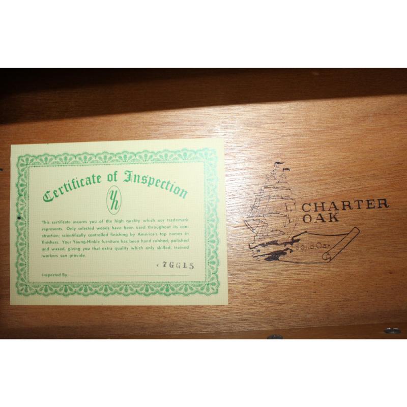 Wooden charter Oak desk - 4 drawers 48 x 17.5 x 30