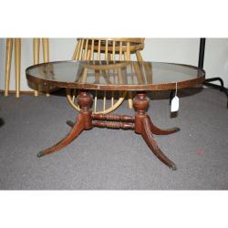 Oval wooden coffee table 36 x 19 x 16