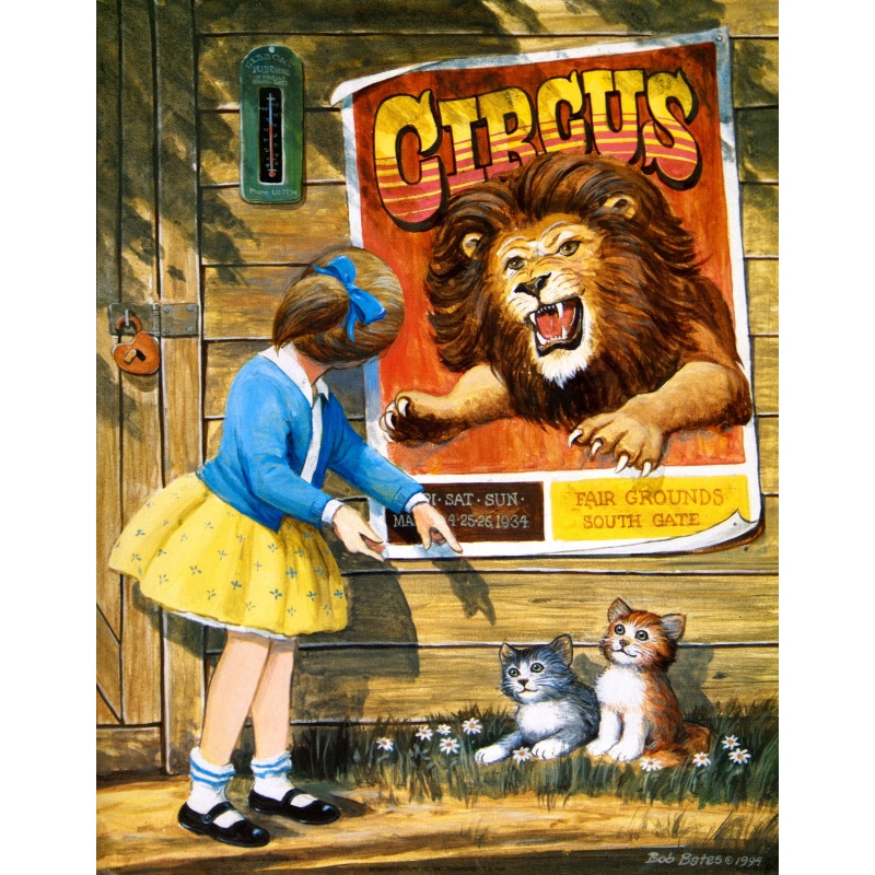 Lot of 2 (11 x 14) Art Print J1144 BOB BATES - Circus