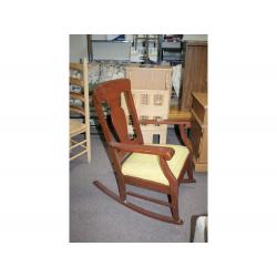 Nice wooden rocker with cushion seat