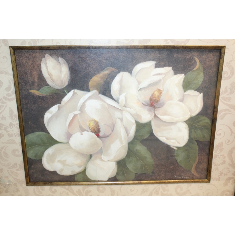 31 x 25.5 Framed Painting Signed vivian flasch