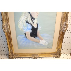 29.5 x 36 Framed Painting Signed Dolly W. Anderson 1949