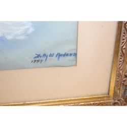 29.5 x 36 Framed Painting Signed Dolly W. Anderson 1949