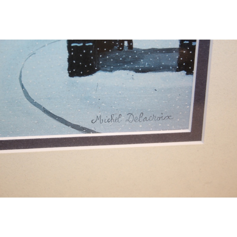 26.5 x 23 Framed Print Signed Michael Delacroix