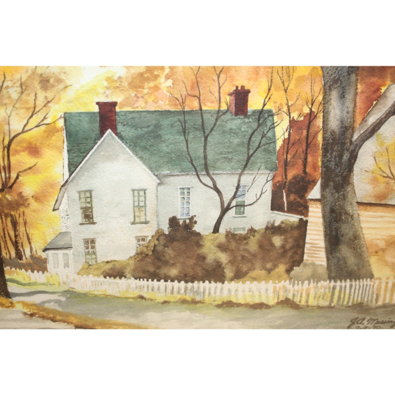 26.5 x 21 Framed Painting Signed J.A. MASSINGILL 7-7-70