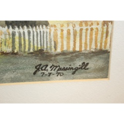 26.5 x 21 Framed Painting Signed J.A. MASSINGILL 7-7-70