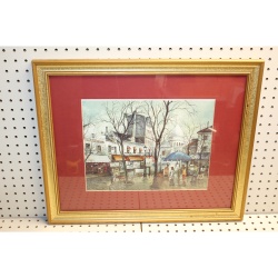 22.5 x 19 Framed Print Signed GEORGES B.