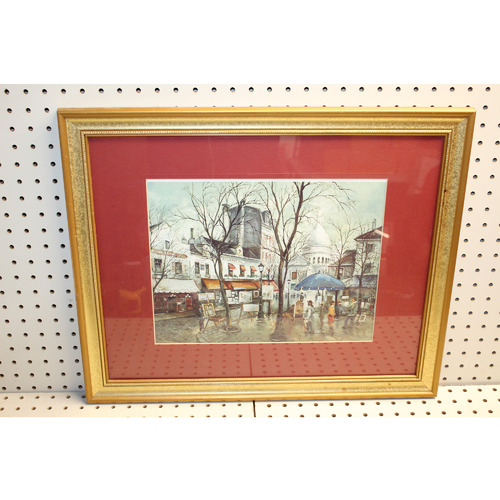 22.5 x 19 Framed Print Signed GEORGES B.