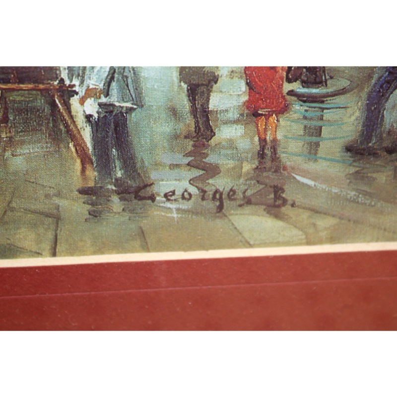 22.5 x 19 Framed Print Signed GEORGES B.