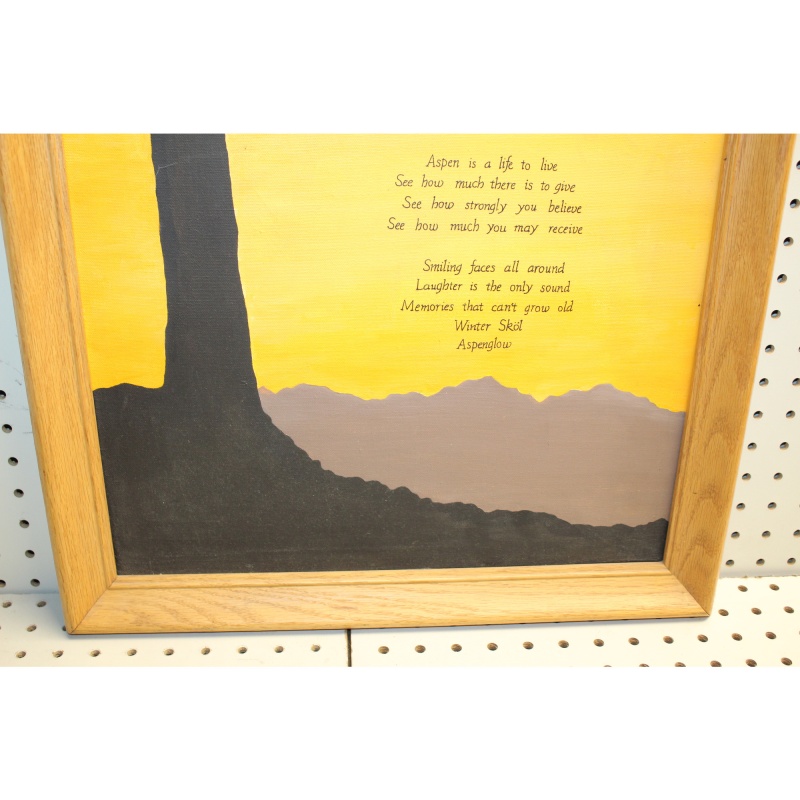 18.5 x 22.5 Framed oil on canvas Signed KVANV 76 ON BACK