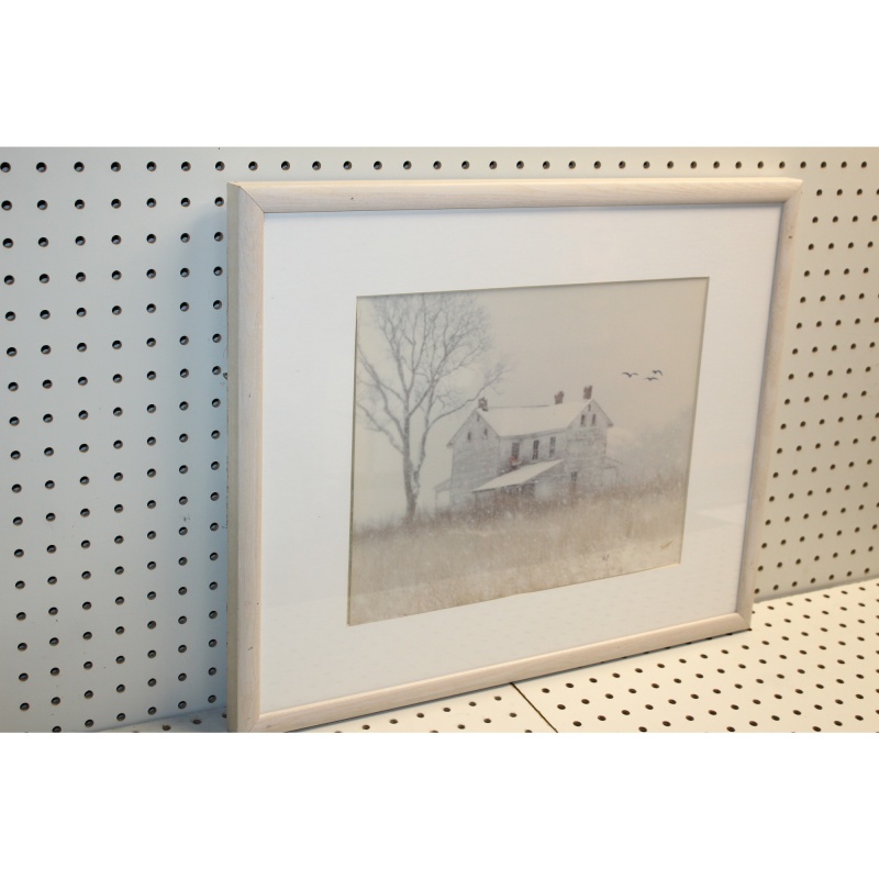 21 x 17 Framed Print Signed HAGAN WINTER IN THE COUNTRY 1990