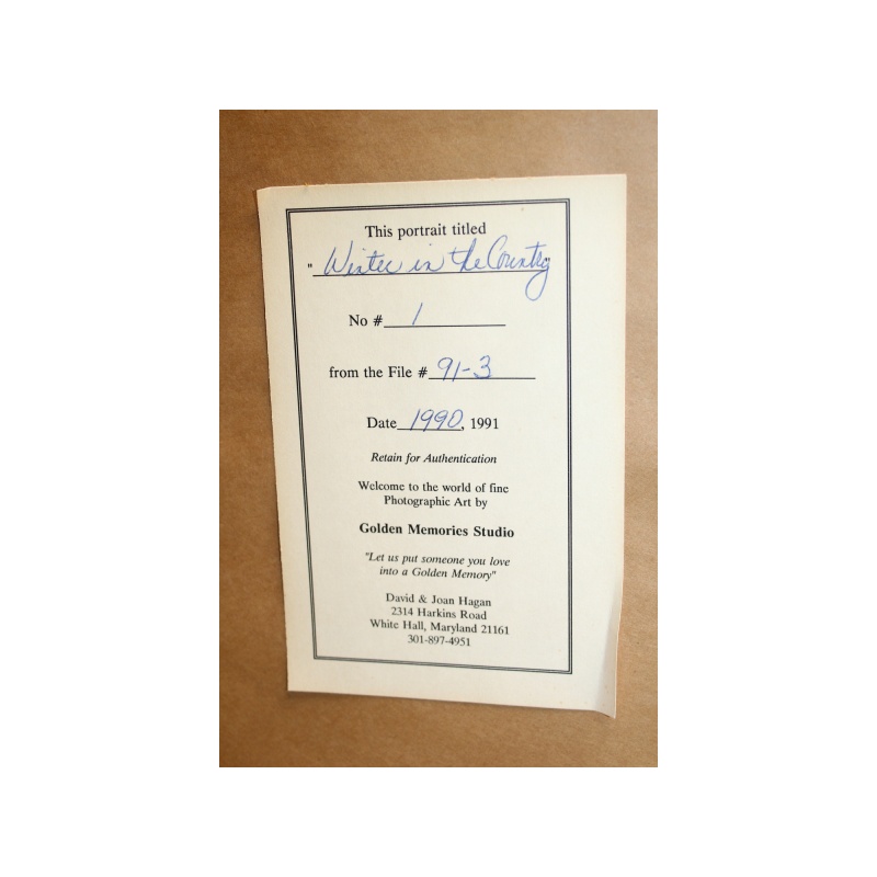 21 x 17 Framed Print Signed HAGAN WINTER IN THE COUNTRY 1990