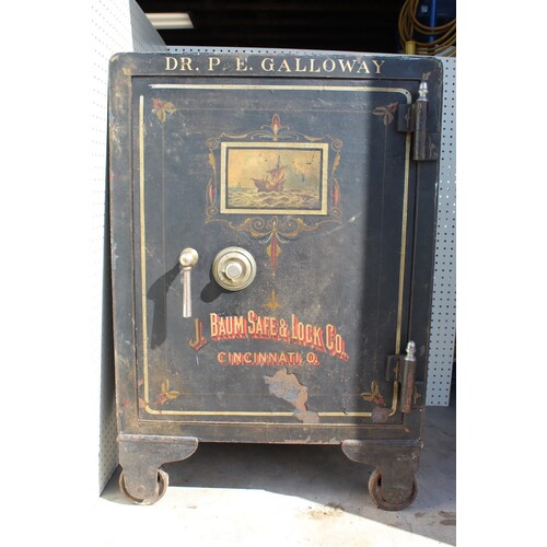 VINTAGE J BAUM Safe & Lock Co, Cincinnati, O. /w Combo & Keys for Interior Locks