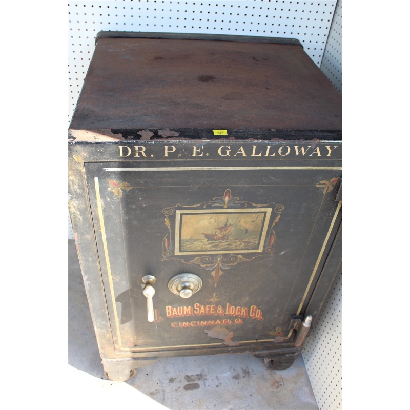 VINTAGE J BAUM Safe & Lock Co, Cincinnati, O. /w Combo & Keys for Interior Locks