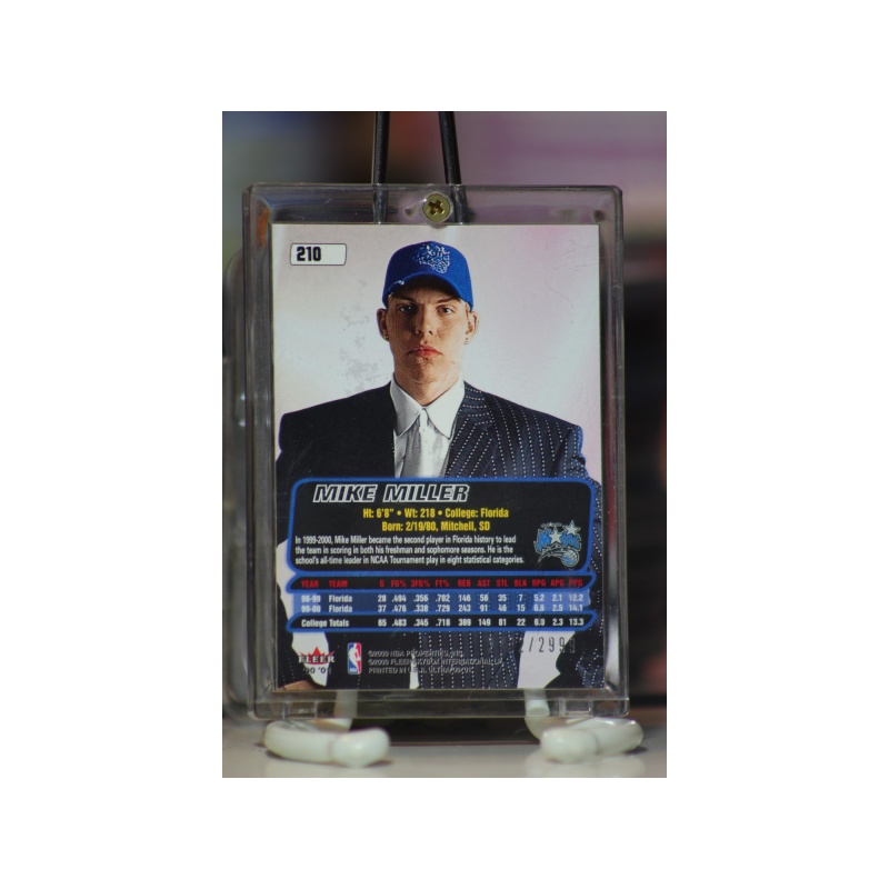 MIKE MILLER 2000/01 FLEER ULTRA #210 ROOKIE RC #2732/2999