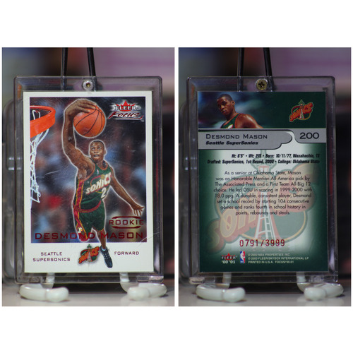 2000-01 Fleer Focus Supersonics Card #200 Desmond Mason D Rookie /3999