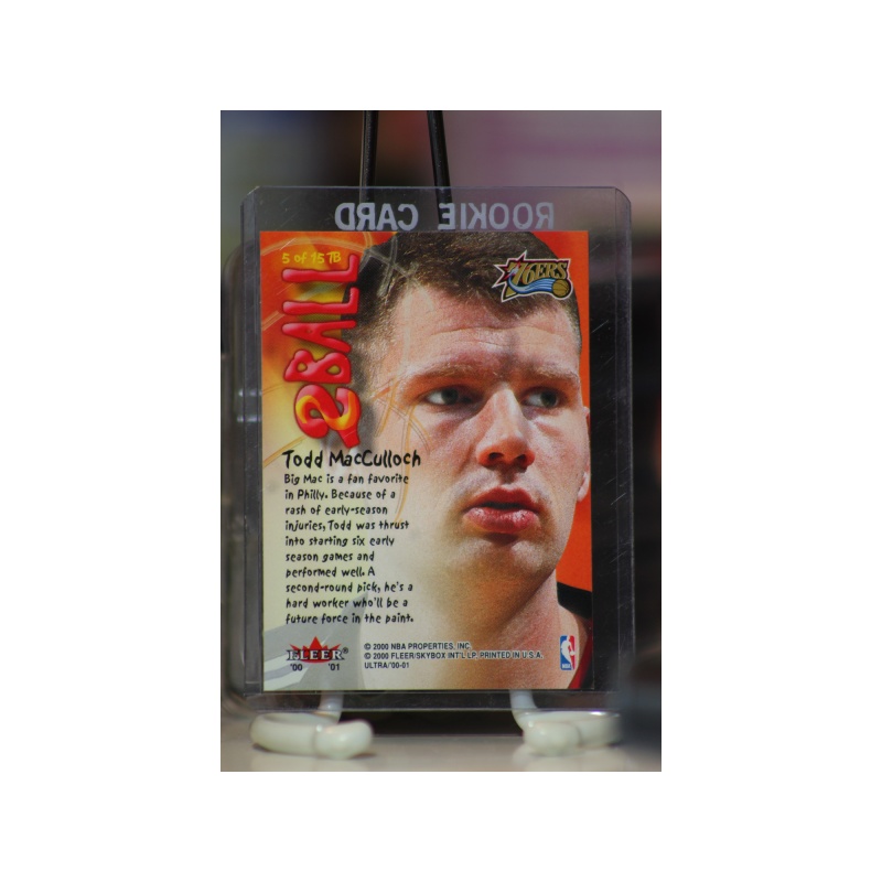 2000-01 Ultra Two Ball Philadelphia 76ers Basketball Card #TB5 Todd MacCulloch