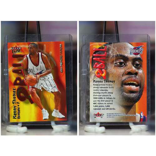 2000-01 Ultra Two Ball Rockets Basketball Card #TB14 Kenny Thomas
