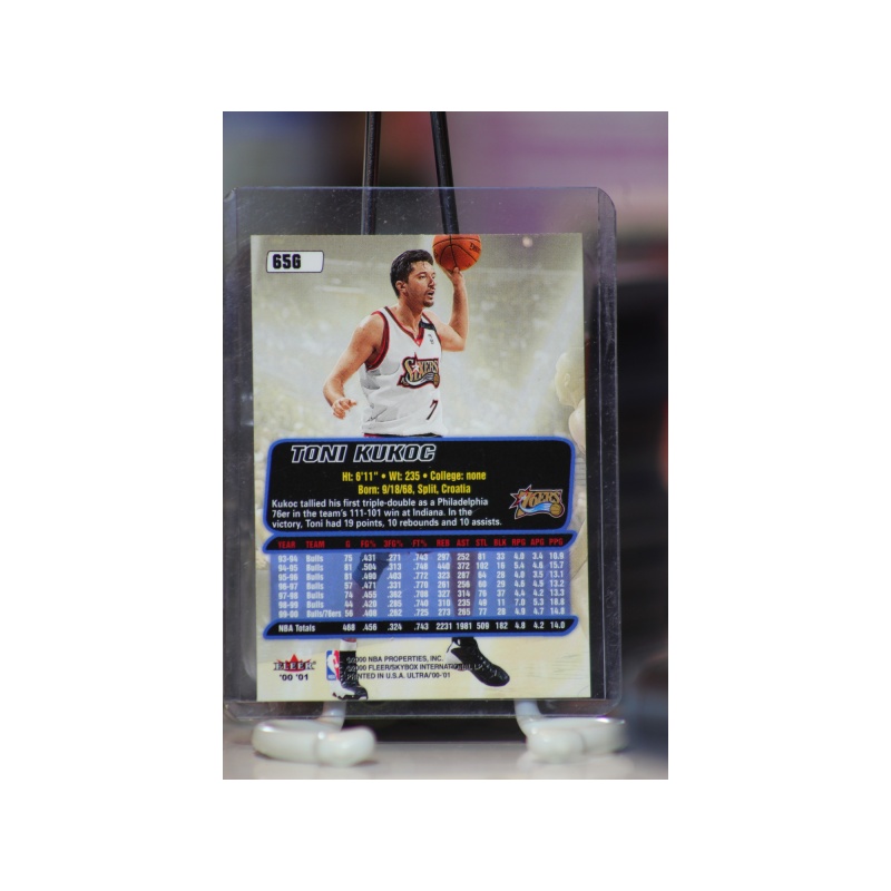 2000-01 Ultra Gold Medallion Philadelphia 76ers Basketball Card #65 Toni Kukoc