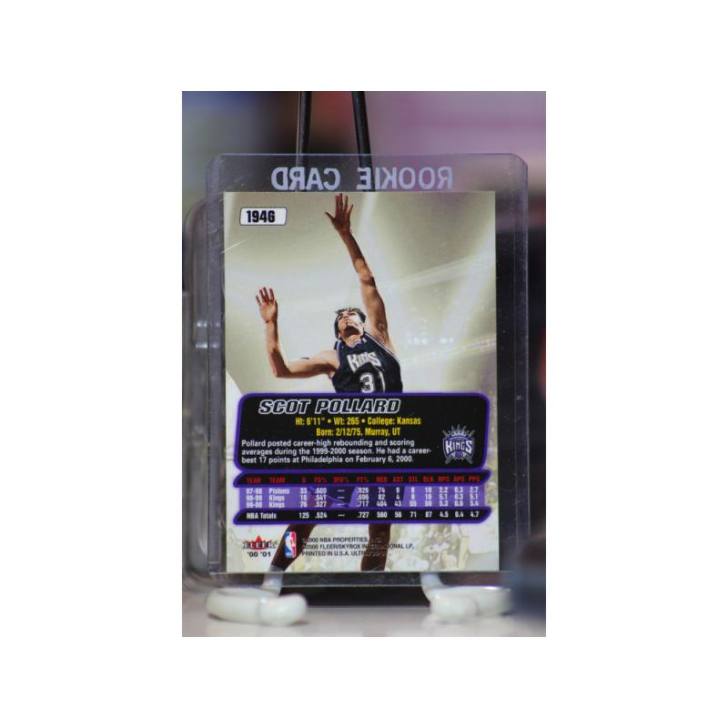 2000-01 Ultra Gold Medallion Sacramento Kings Basketball Card #194 Scot Pollard