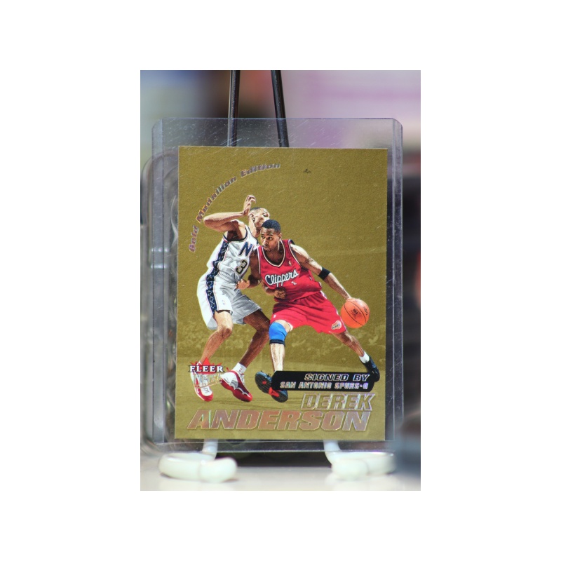 2000-01 Ultra Gold Medallion Spurs Basketball Card #122 Derek Anderson