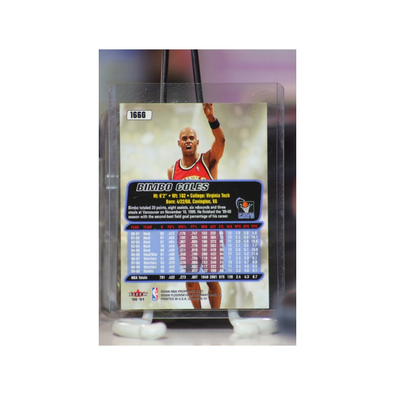 2000-01 Fleer Ultra Basketball Gold Medallion #166 Bimbo Coles