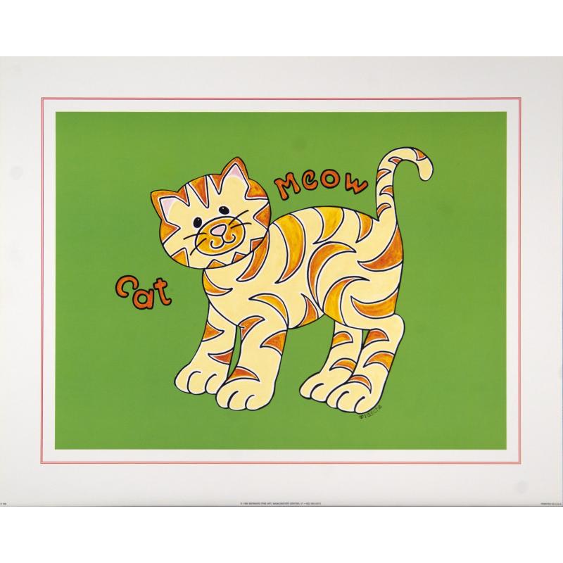 (16 x 20) Art Print J1158 Shelly Rasche Cat