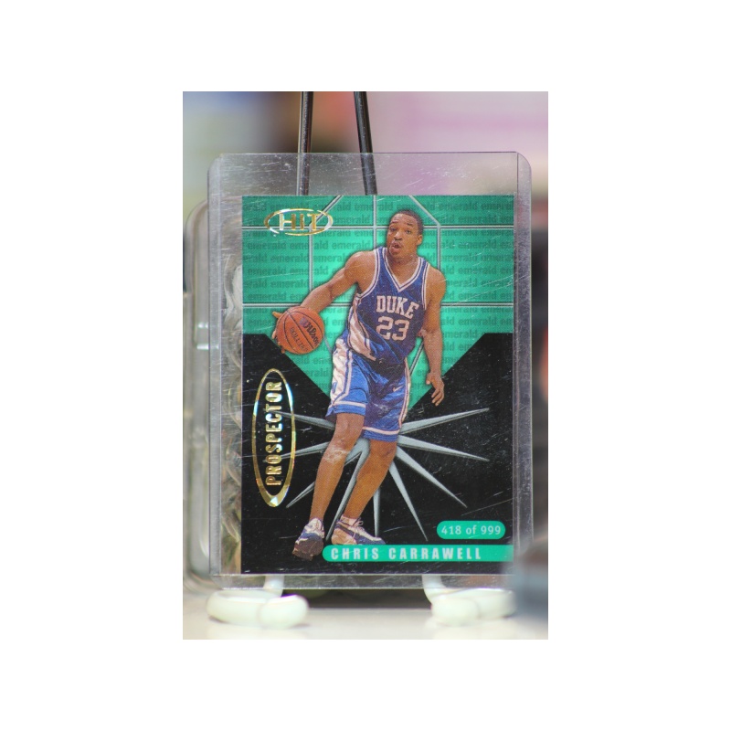 2000 Sage Hit Prospector Emerald /999 Chris Carrawell #P2 Rookie