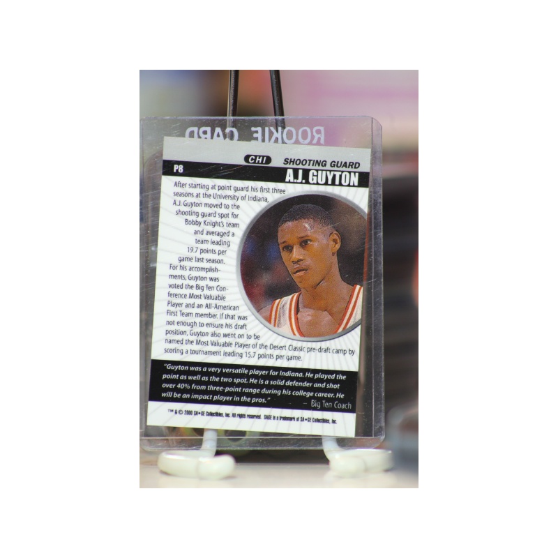 2000 Sage Hit Prospector Emerald /999 AJ Guyton #P8 Rookie