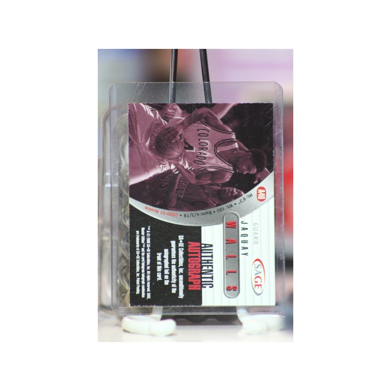 2000 Sage Authentic /999 Jaquay Walls #A49 Rookie Auto