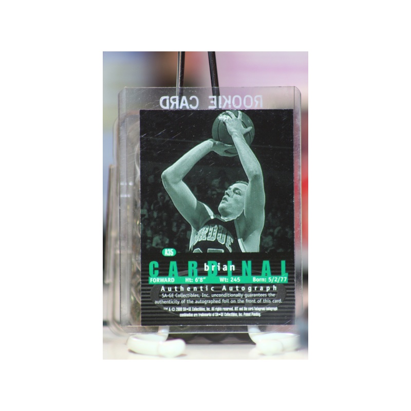 2000 Sage Hit Emerald Brian Cardinal #A35 Rookie Auto