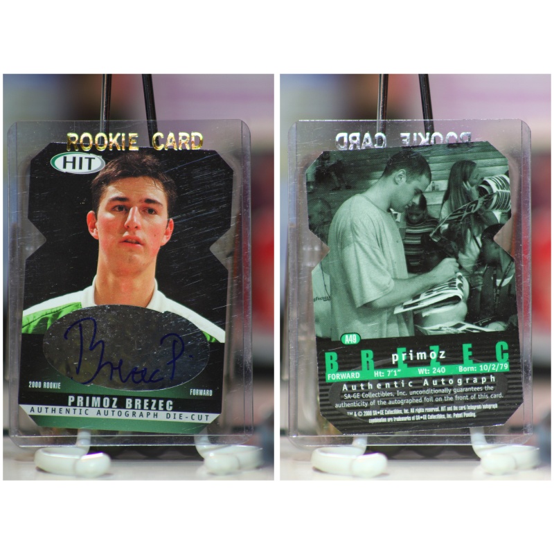 2000 SAGE HIT Autographs Emerald Cut #49 Primoz Brezec EX Autograph