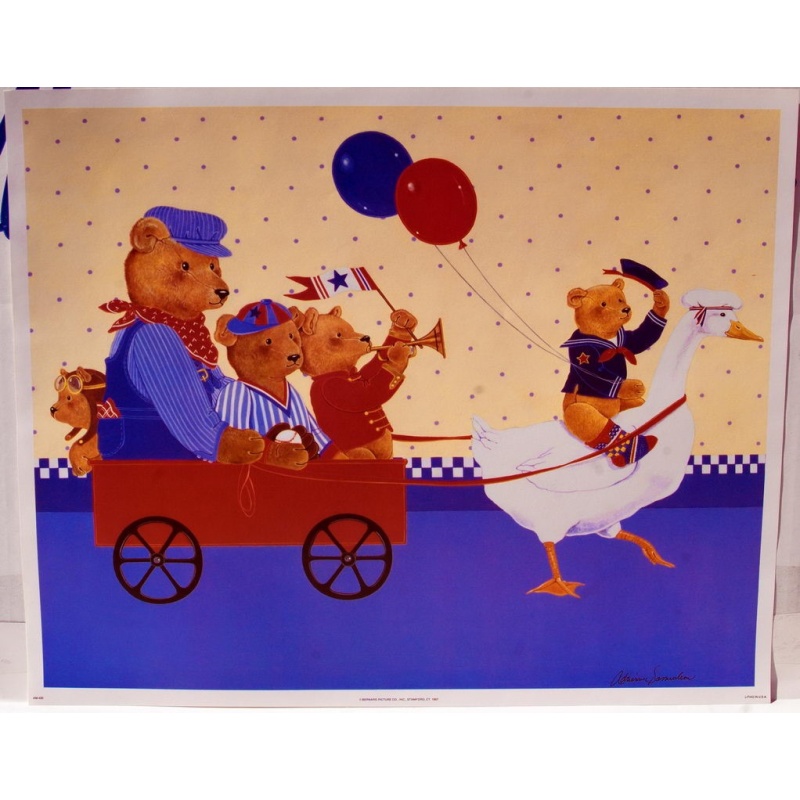 (17 x 21) Art Print AM420 Adrienne Samuelson - Tedy Bear Family