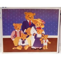 (17 x 21) Art Print AM417 Adrienne Samuelson - Teddy Bear Family Photo