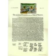 (12 x 16) Art Print CI55 Currier and Ives - The Unanimous Decloration of the Thirteen United States of America
