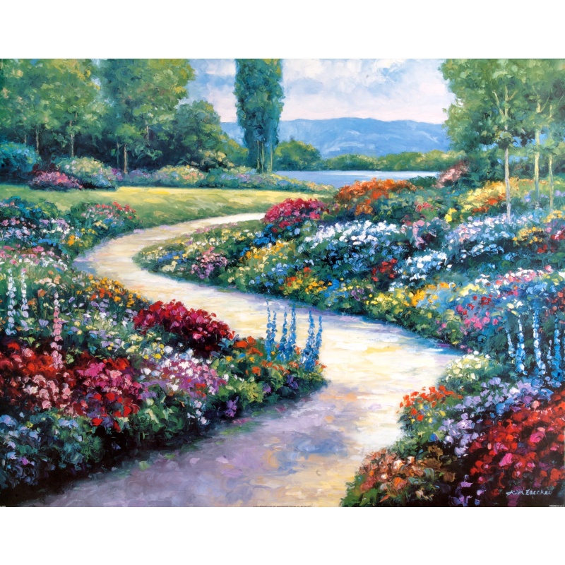 (22 x 28) Art Print ZA0509 JOHN ZACCHEO - LAKESIDE PATH