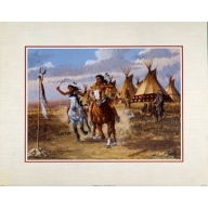 (16 x 20) Art Print SC4079 John French - Indians on Horseback