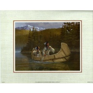 Lot of 5 (8 x 10) Art Print SC4089 John French - Indians paddling a Canoe