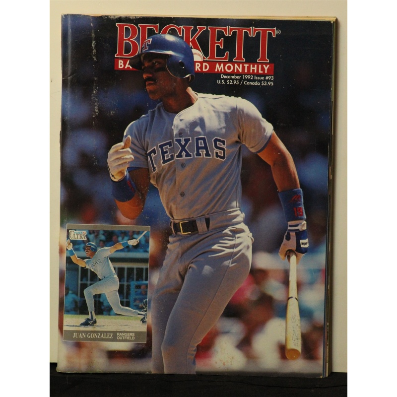 Beckett Baseball Card Monthly - December 1992 - Issue #93