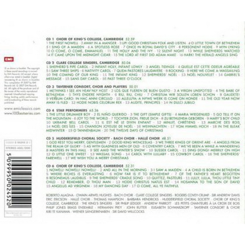 Various Best Carols 100 CD, Compact Disc