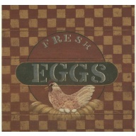 Lot of 9 (6.5 x 6.5) Art Print CK008A SUSAN CLICKNER - Fresh Eggs