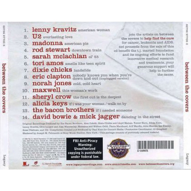 Various Artists Between The Covers CD, Compact Disc
